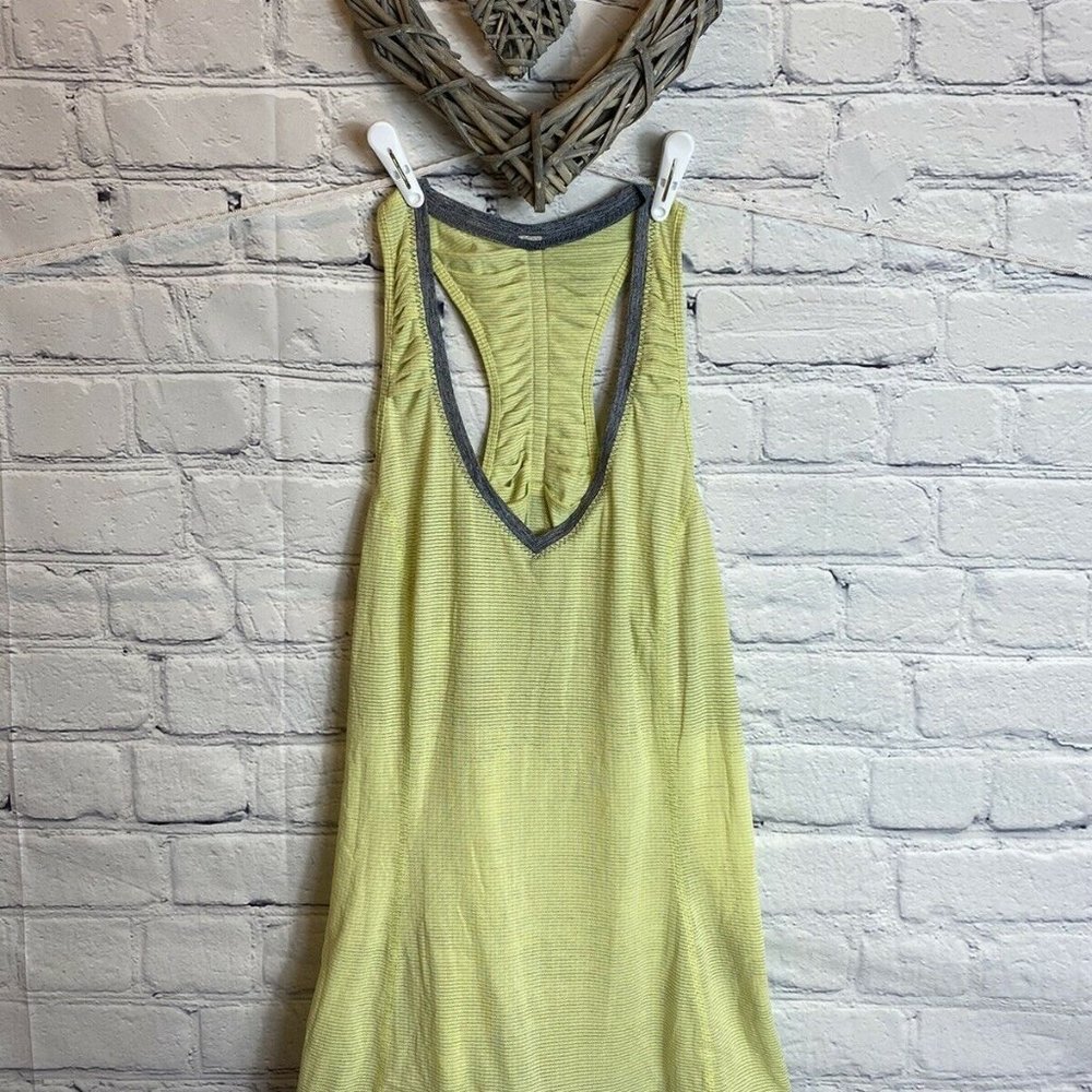 Lululemon Yellow Gray Striped Racer Back Top 6